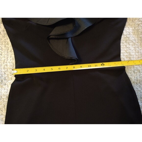 Lauren Ralph Lauren wide leg ruffled v-neck sleeveless black Romper Size 6 Boho - Picture 8 of 11